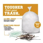 Plasticplace 95-96 Gallon Clear Low Density Trash Bags, 2.0 Mil, 61 in. x 68 in., Gusset Seal, 50-Case thumbnail 4