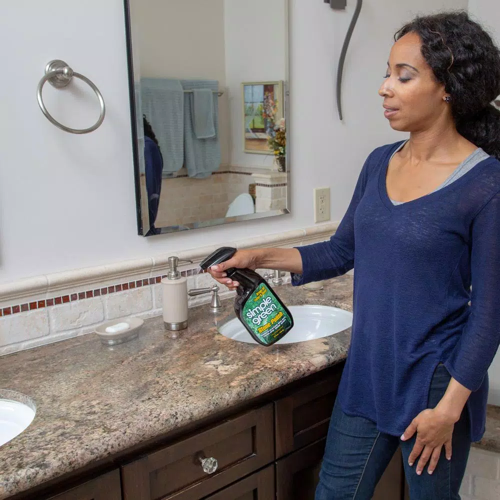 Simple Green Stone Polish, 16 oz. - Restores Luster to Granite, Marble, Quartz & Natural Stone