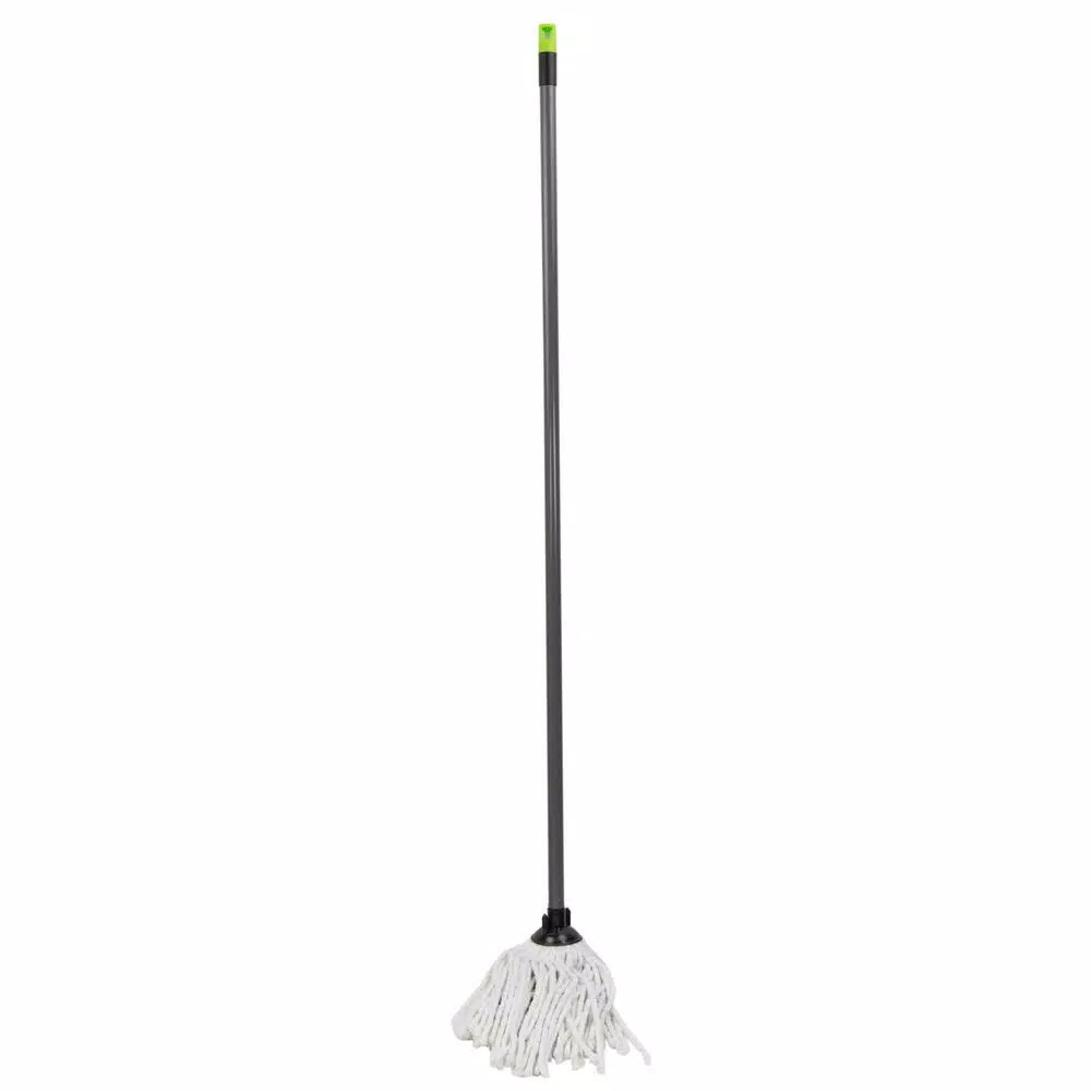Home Basics Brilliant Collection Cotton String Twist Mop with Non-Slip Grip