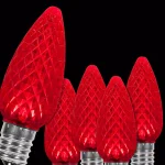 Wintergreen Lighting OptiCore C9 LED Red Faceted Christmas Light Bulbs, 25-Pack, E17 Base thumbnail 1