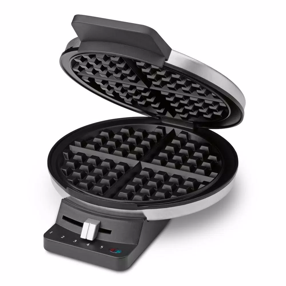 Cuisinart Stainless Steel American Waffle Maker with 5-Setting Browning Control and Recipe Book