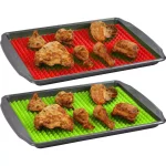 Southern Homewares Healthy Homewares Silicone Baking Mat Set, 2-Pack (Red & Green) thumbnail 3