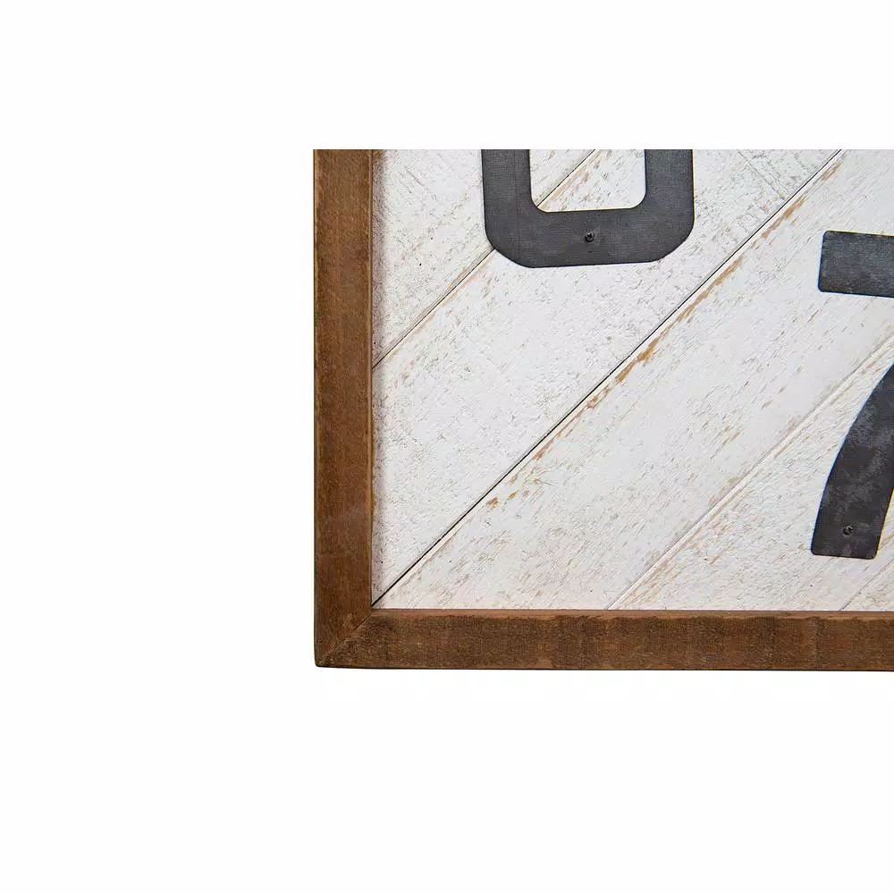 3R Studios Grey Square Wood and Metal Farmhouse Wall Clock, 36 in. Oversized Analog Quartz Clock