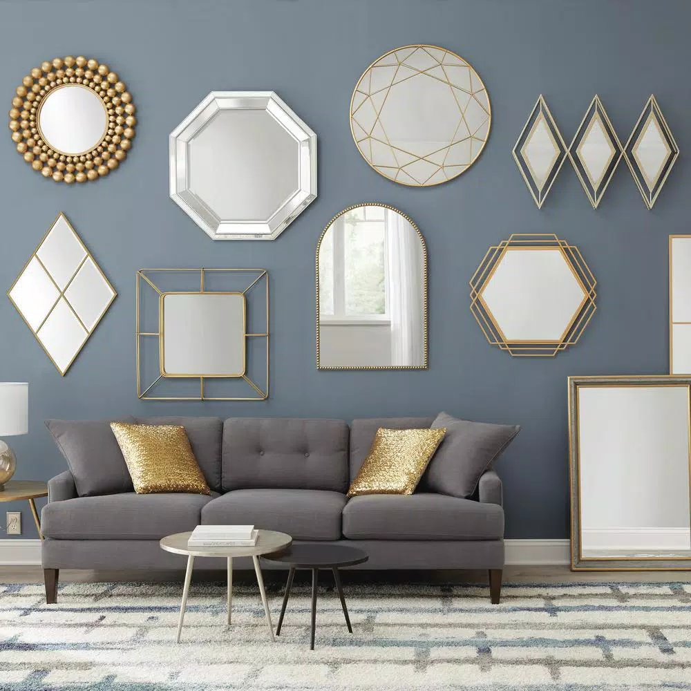 Home Decorators Collection Medium Arched Gold Antiqued Classic Accent Mirror