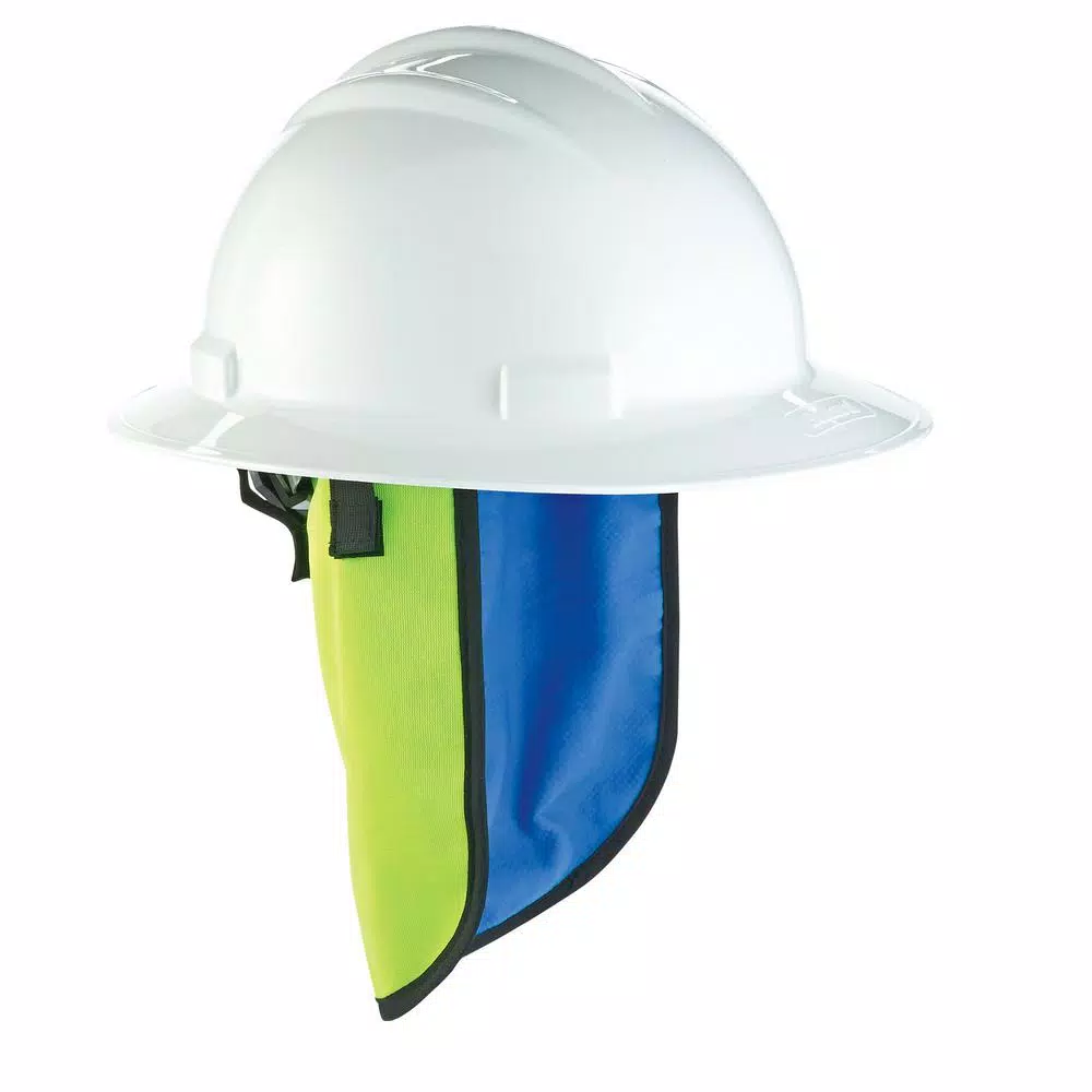 Ergodyne 6670CT Lime Evaporative Hard Hat Neck Shade with Cooling Towel