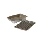 Nordic Ware Nonstick Compact Ovenware 3-Piece Broil and Bake Set, Aluminized Steel thumbnail 1
