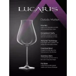 Lucaris Shanghai Soul 8-Piece Beaujolais Red Wine Glass Set, 17.4 oz, Titanium Infused Lead-Free Crystal thumbnail 2