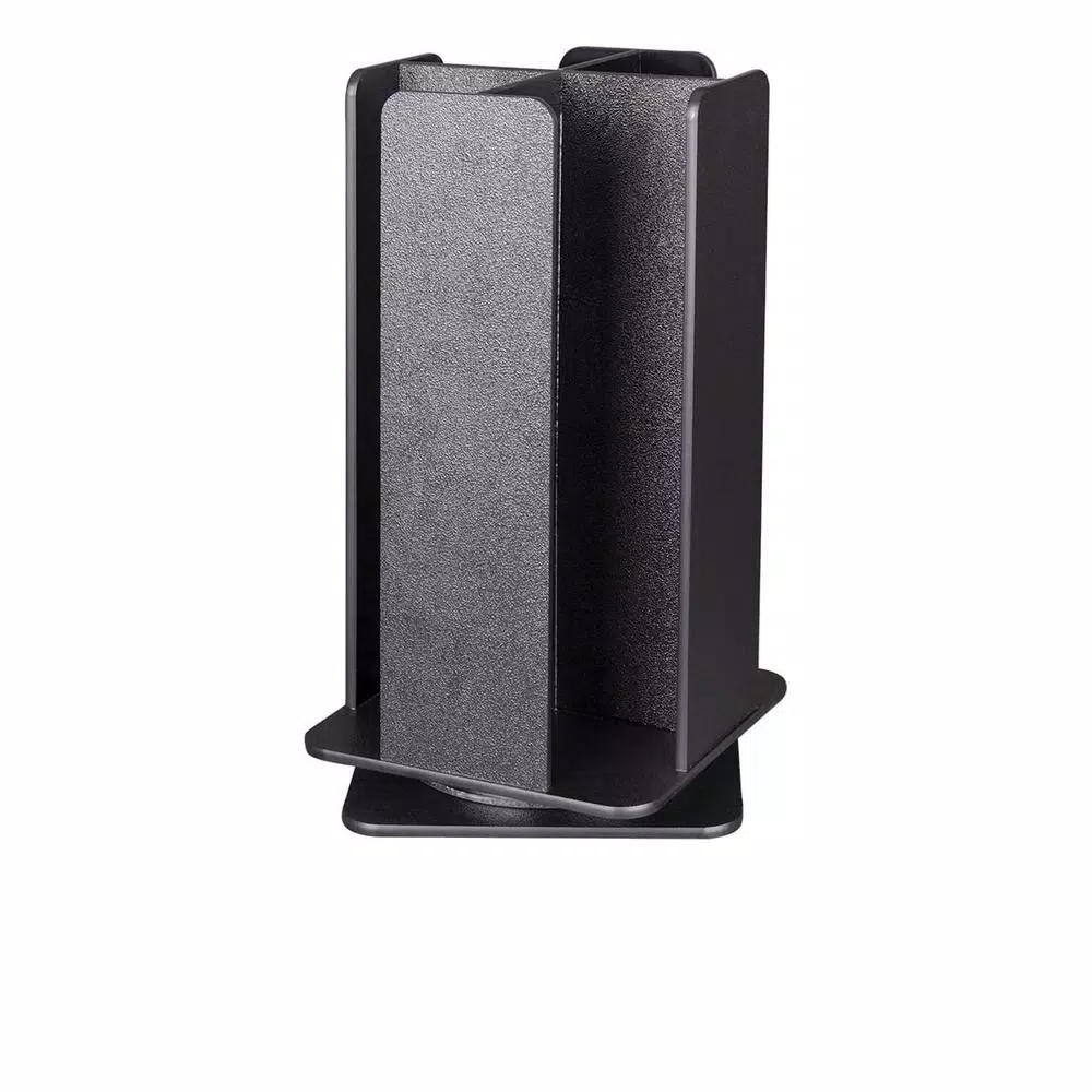 Unbranded RCLO Series 4-Section Revolving Countertop Portion Cup and Lid Organizer - Black