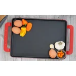 Chasseur 14-inch Rectangular Enameled Cast Iron Griddle - Red thumbnail 3