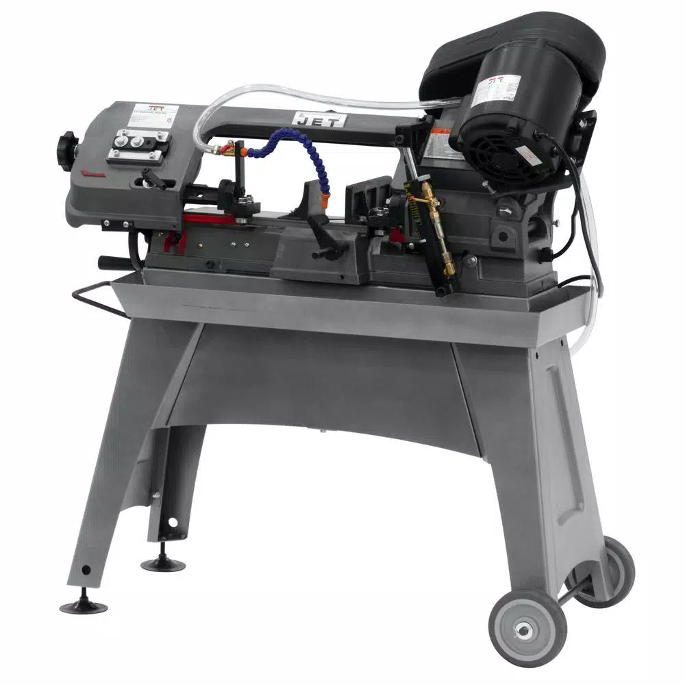 JET J-3230 1/2 HP 5 in. x 8 in. Horizontal Metalworking Band Saw with Rolling Stand, 115V