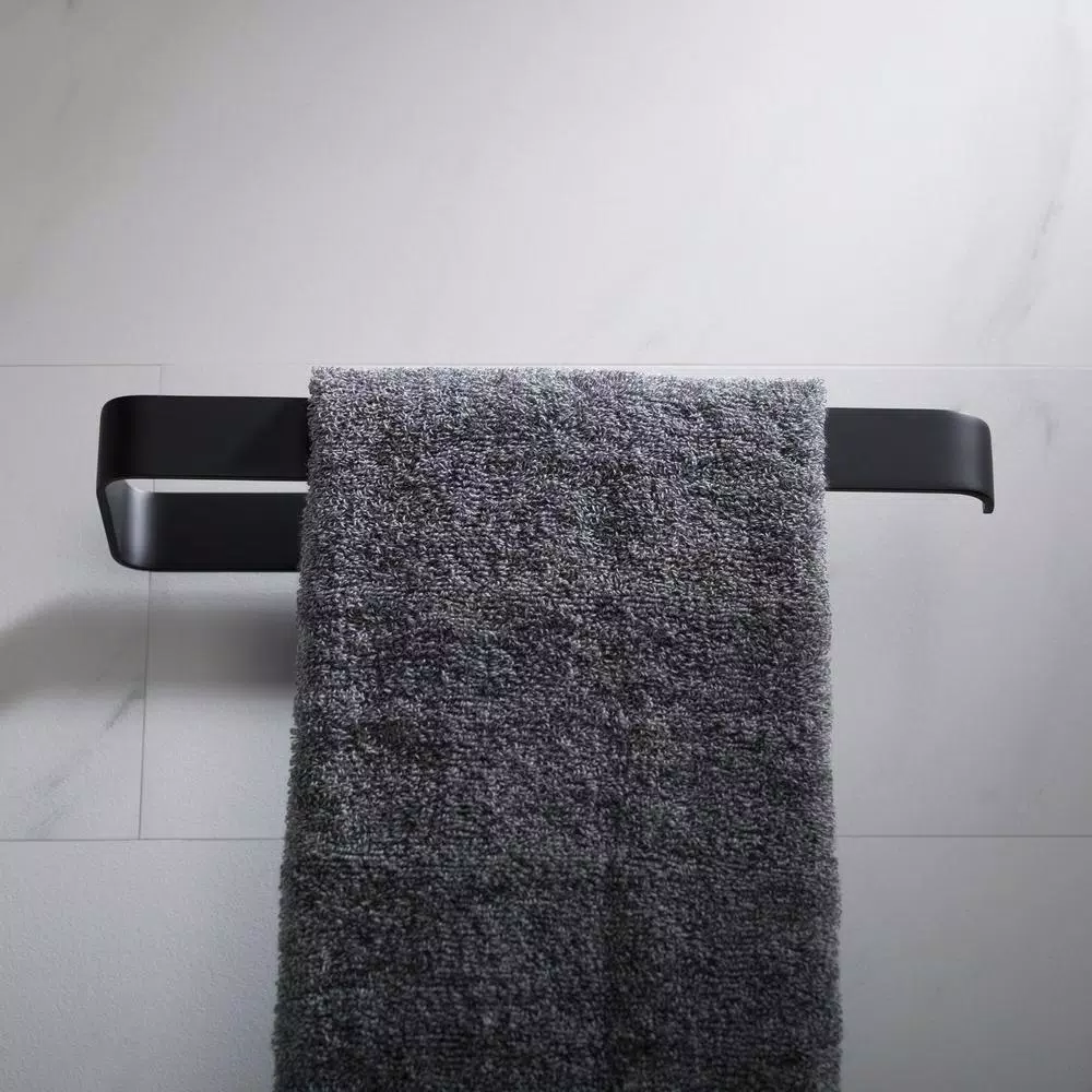 KRAUS Stelios Matte Black Solid Brass Hand Towel Ring