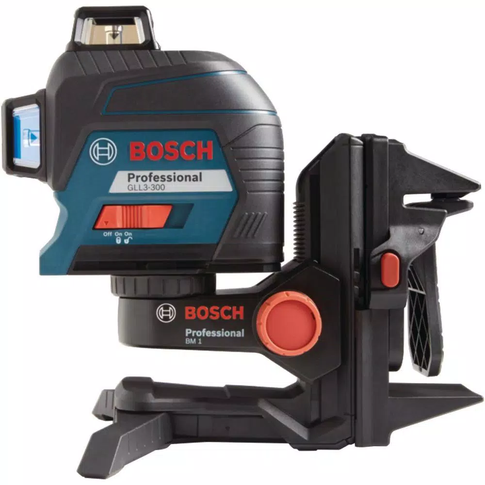 Bosch GLL3-300 360-Degree 3-Plane Self-Leveling Line Laser, 300 ft. Range