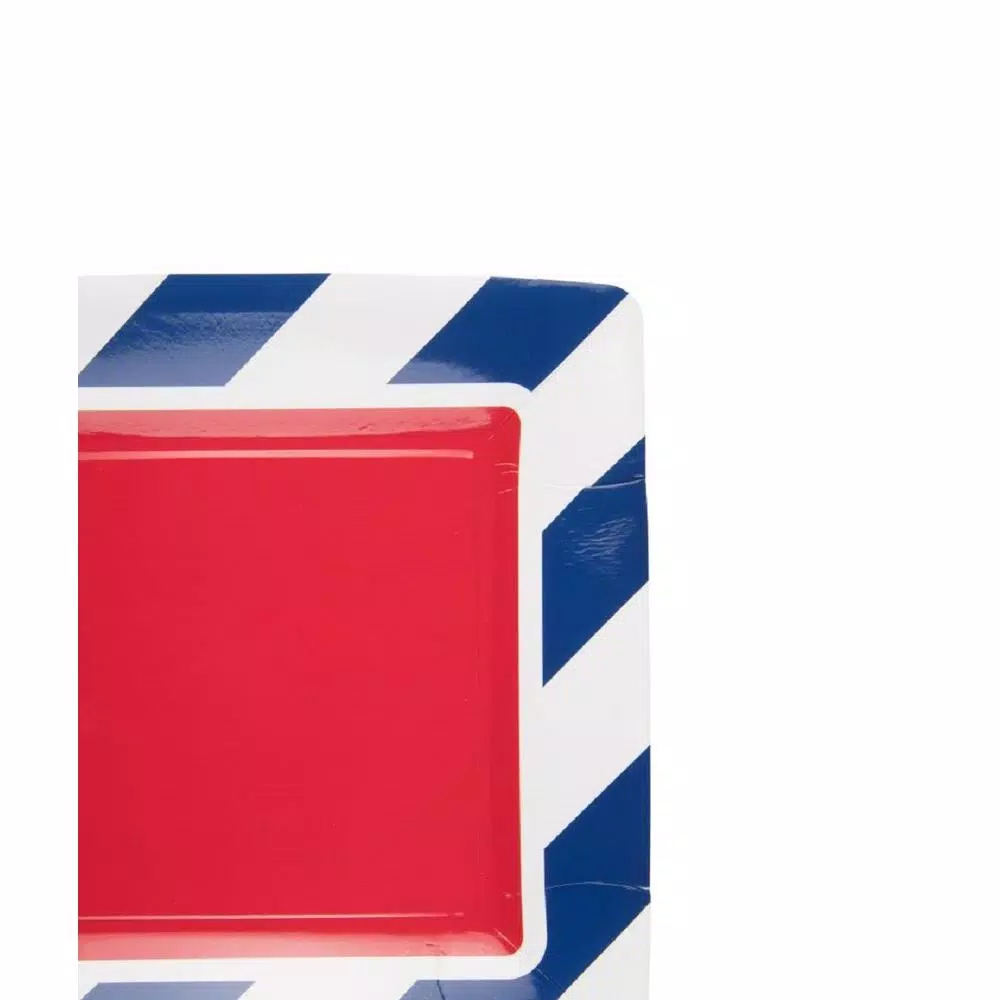 Sugar Plum Party SugarPlum Collection Square Disposable Paper Dinner Plates, 16-Piece Set