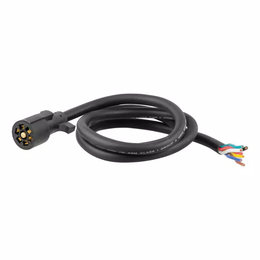 CURT 6' Replacement 7-Way RV Blade Harness - Trailer Side Connector