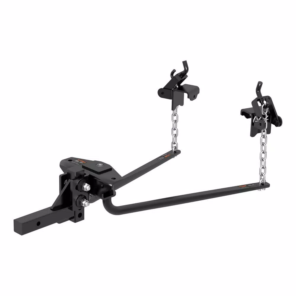 CURT Round Bar Weight Distribution Hitch, 6,000-8,000 lbs. GTW, 31-5/8 in. Bars