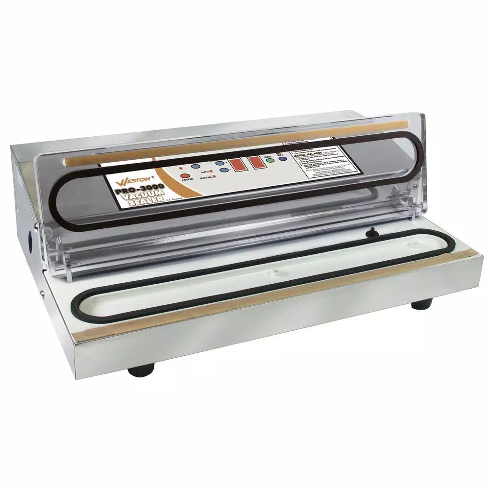 Weston PRO-3000 Stainless Steel Food Vacuum Sealer with Digital Control Panel