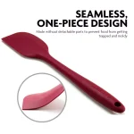 Ovente Premium Silicone Spatula with Stainless Steel Core, Heat-Resistant 500°F, Red thumbnail 3