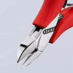 KNIPEX 4-1/2 in. Electronics Diagonal Cutters, Round Head Flush Cut Pliers thumbnail 2