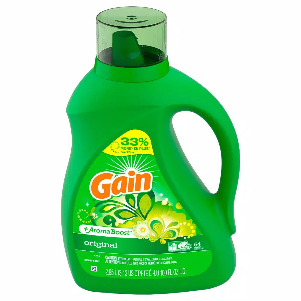 Gain Original Fresh Scent Liquid Laundry Detergent, HE Compatible, 100 oz (64 Loads)