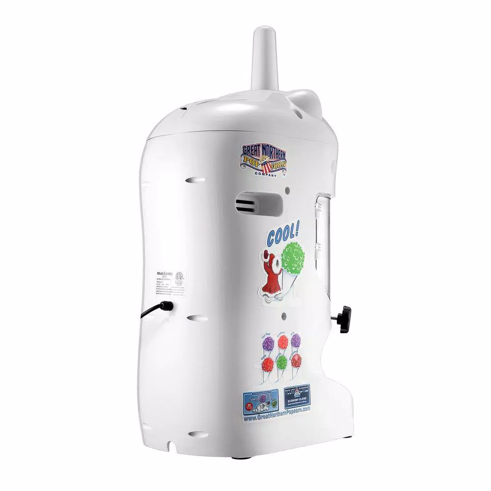 Great Northern Polar Pal Shaved Ice Machine, 128 oz. White Commercial Grade Snow Cone Maker