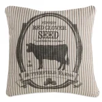 Heritage Lace Butterfield Farms 22x22 in. Tan and Cream Striped Farmhouse Pillow Cover thumbnail 3