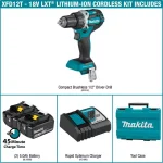 Makita 18V LXT Brushless 1/2 in. Driver-Drill Kit with Two 5.0 Ah Batteries, Charger, and Bag thumbnail 2
