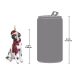 Design Toscano Dalmatian Dog Holiday Ornament Sculpture with Santa Hat and Scarf thumbnail 7