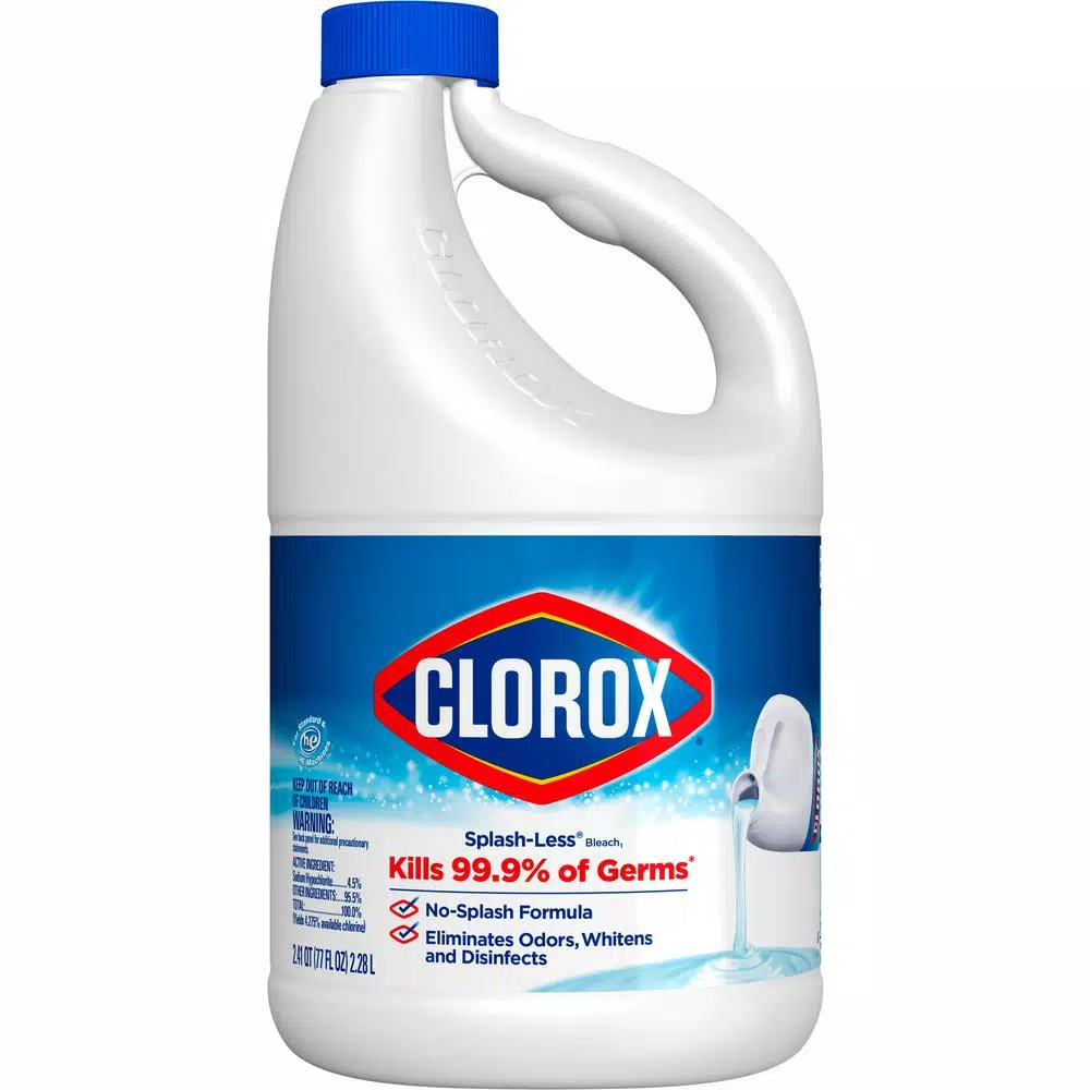 Clorox Splash-Less Concentrated Disinfecting Regular Liquid Bleach, 77 fl. oz.