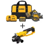 DEWALT FLEXVOLT 60V MAX 7-1/4 in. Brushless Circular Saw & 4-1/2 in. Grinder Combo Kit with (2) 9.0 Ah Batteries thumbnail 1