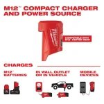 Milwaukee M12 12V Lithium-Ion Compact Charger and Portable Power Source thumbnail 2