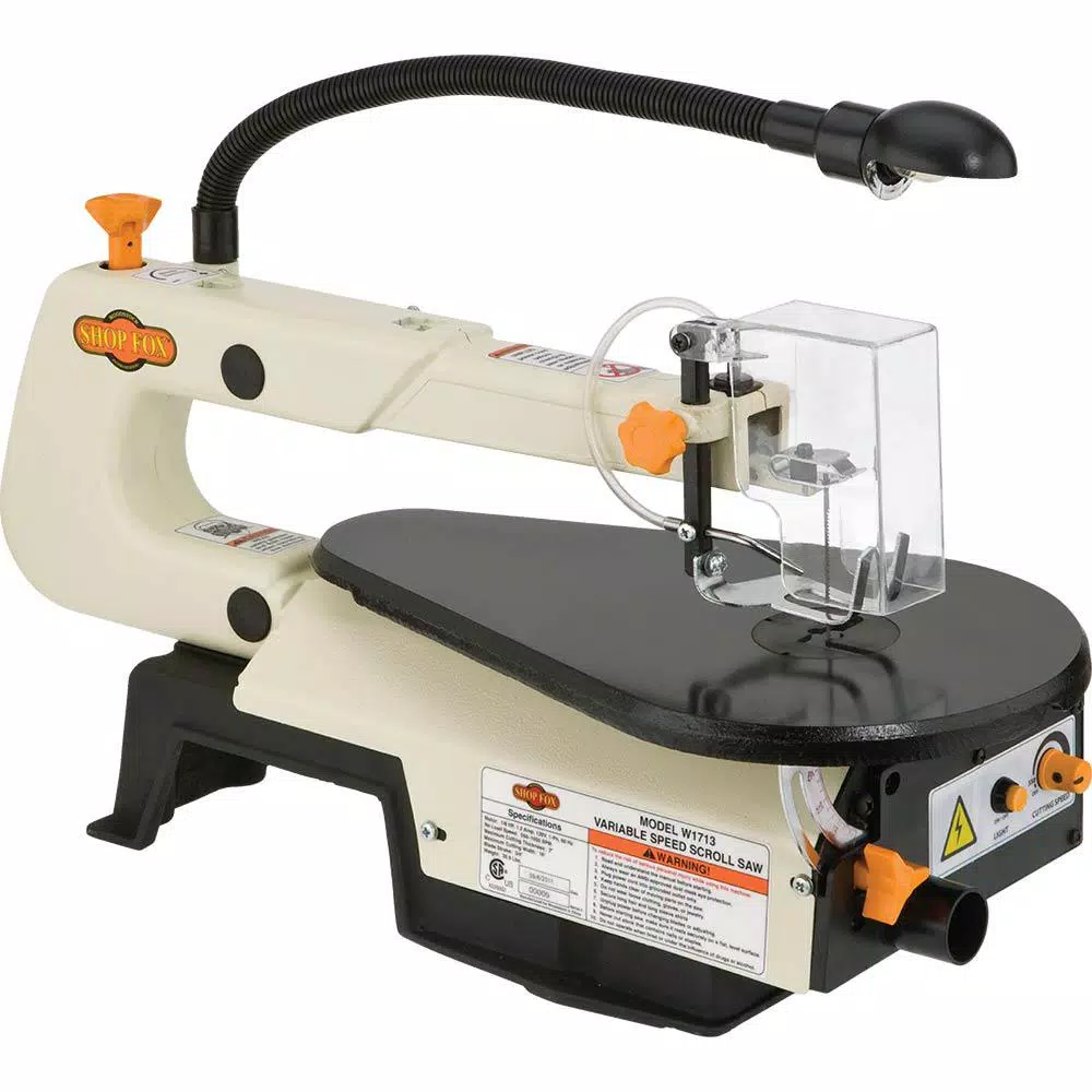 Shop Fox 16 in. Variable Speed Scroll Saw with Cast-Iron Construction