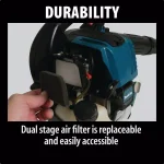 Makita 24.5cc 4-Stroke Gas Handheld Leaf Blower, 145 MPH, 356 CFM thumbnail 11