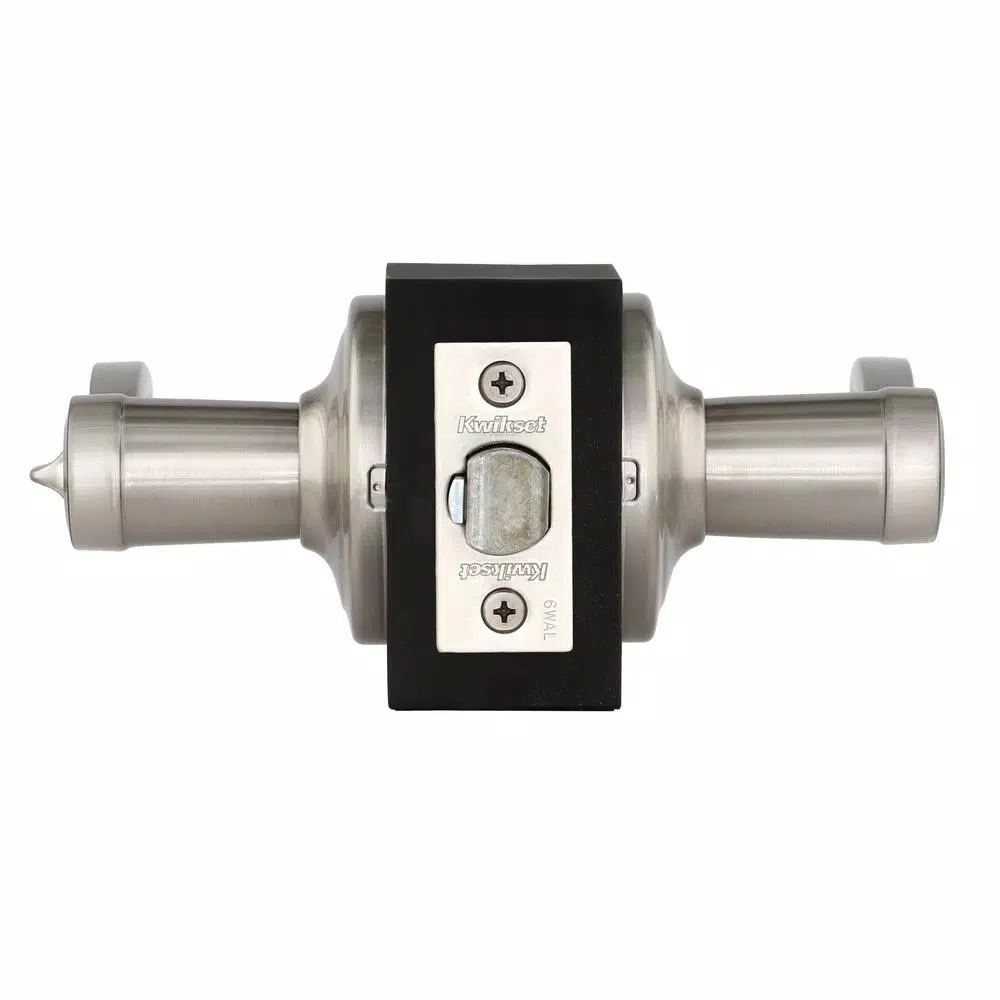 Kwikset Lido Satin Nickel Exterior Entry Door Lever with SmartKey Security