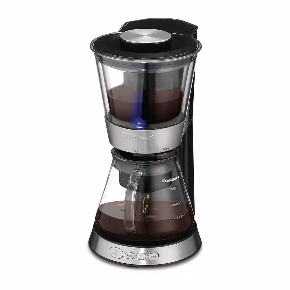 Cuisinart DCB-10 Automatic Stainless Steel Cold Brew Coffee Maker, 7-Cup Glass Carafe