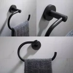 Kraus Elie Matte Black Solid Brass Hand Towel Ring thumbnail 4