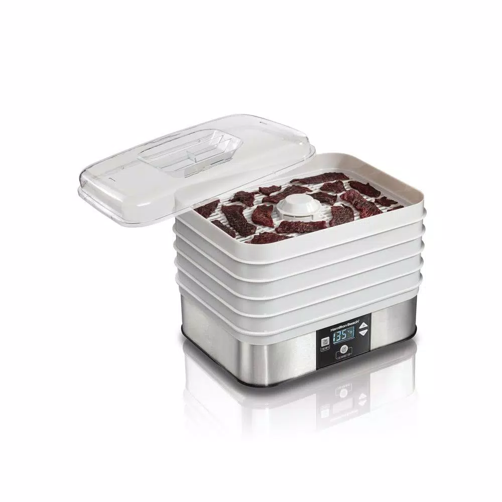 Hamilton Beach 5-Tray Stainless Steel Digital Food Dehydrator with Programmable Settings