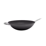 IMUSA 14 in. Light Cast Iron Pre-Seasoned Wok with Helper Handle thumbnail 6