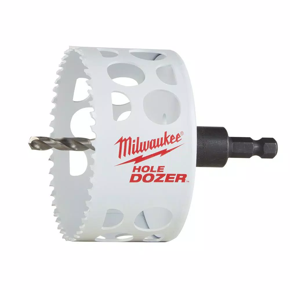 Milwaukee HOLE DOZER 3-1/2 in. Bi-Metal Hole Saw with 3/8 in. Arbor and Pilot Bit