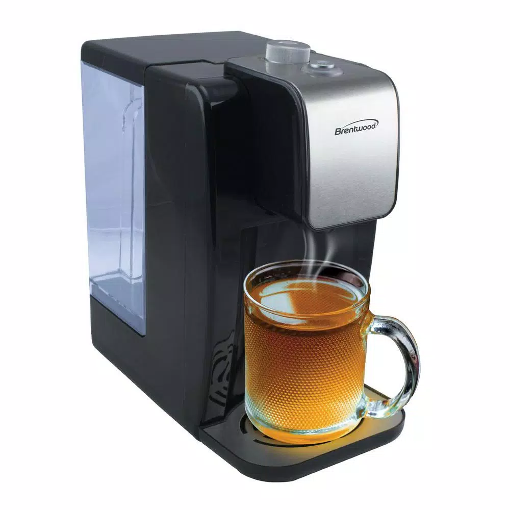 Brentwood Appliances KT-2200 Single-Touch Instant Hot Water Dispenser, 9.2-Cup, Black/Stainless Steel