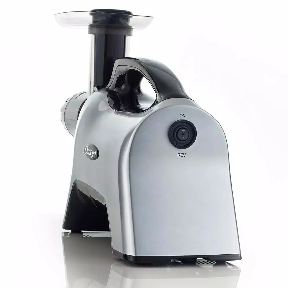 Omega NC1000 Nutrition Center Horizontal Slow Masticating Juicer, Silver