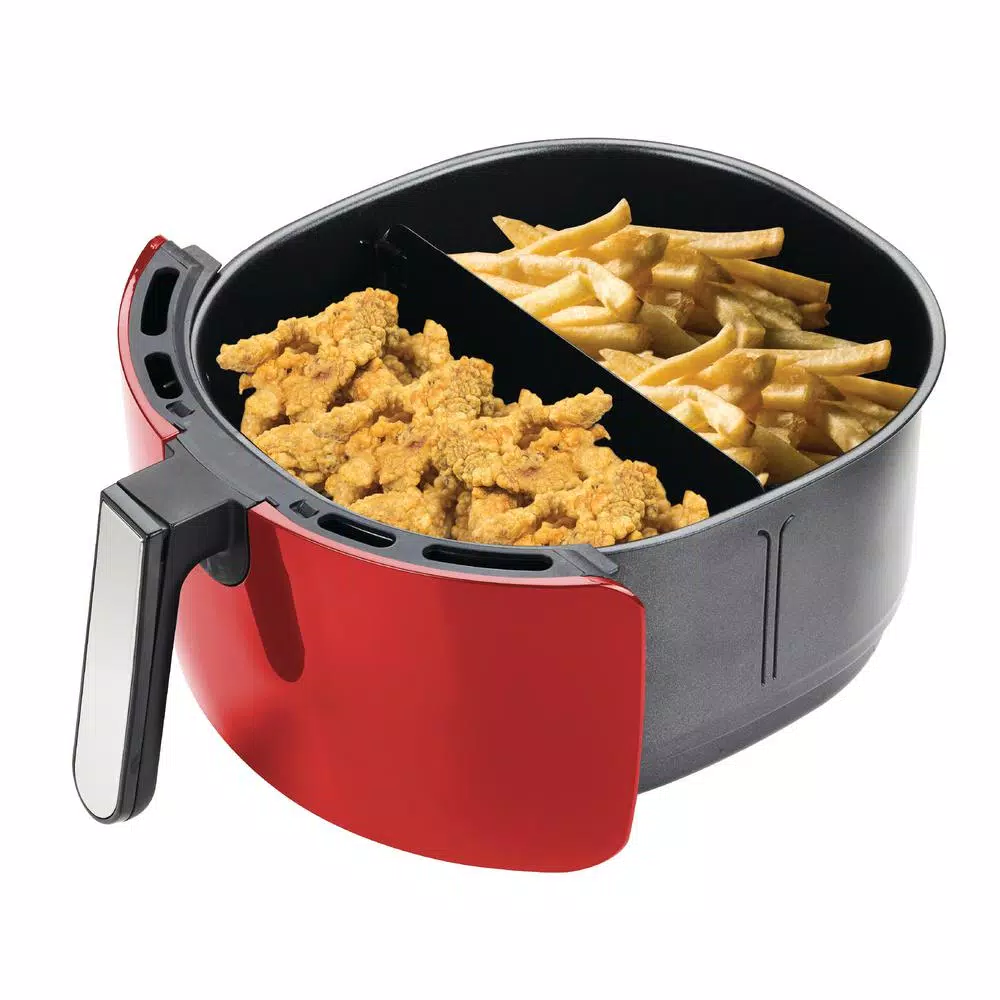 GoWISE USA 7.0 Qt. Red Electric Air Fryer with 8-in-1 Smart Programs and Recipe Book