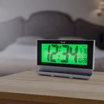 Equity by La Crosse Large 2 in. LCD Digital Alarm Table Clock with Night Vision Technology - Silver thumbnail 7