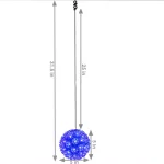 Sunnydaze Decor 5 in. Blue LED Lighted Hanging Ball Ornament - Indoor/Outdoor Specialty Lights thumbnail 4
