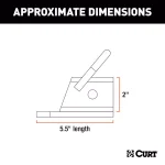CURT Bolt-On ATV Tongue Adapter with 2" Receiver thumbnail 4