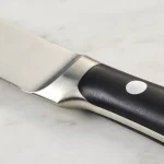 Tramontina 4-Piece 5 in. High Carbon Stainless Steel Serrated Steak Knife Set with Black Polycarbonate Handles thumbnail 4