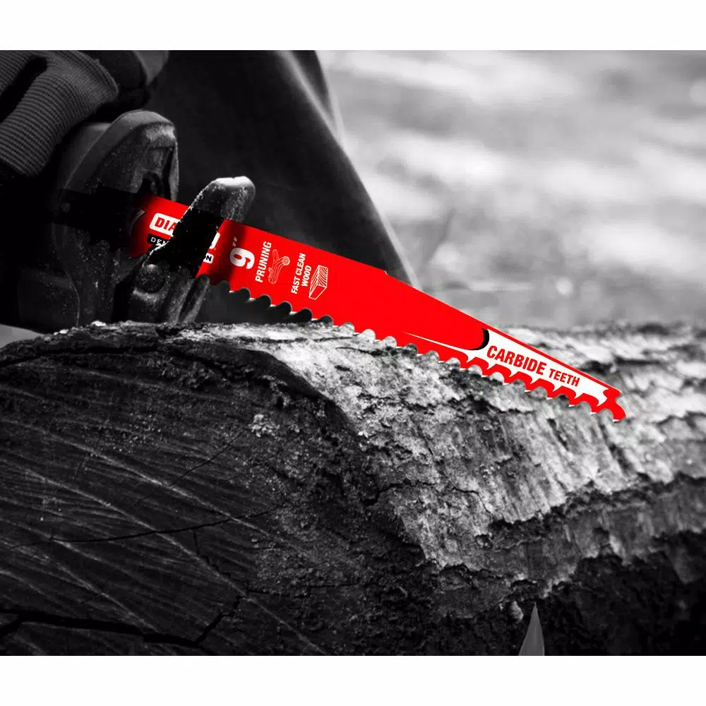 Diablo Demo Demon 9 in. Carbide Pruning and Clean Wood Reciprocating Saw Blade, 10-Pack