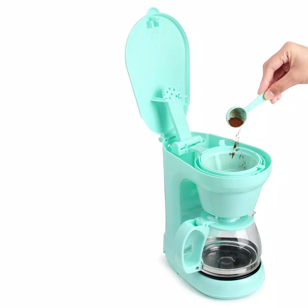 Holstein Housewares 5-Cup Drip Coffee Maker, Compact Design, Mint