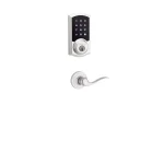 Kwikset Premis Touchscreen Smart Lock Satin Nickel Single Cylinder Deadbolt with Tustin Lever thumbnail 1