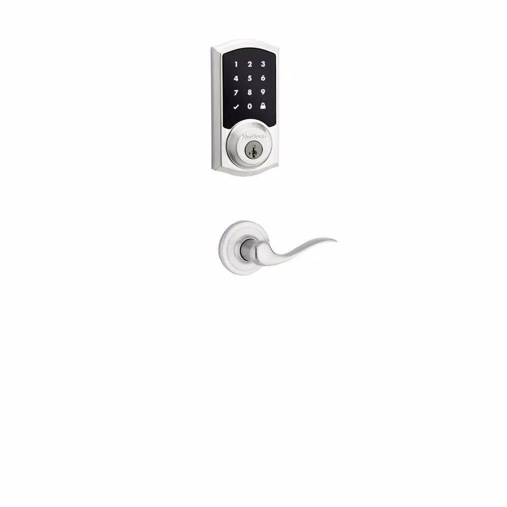 Kwikset Premis Touchscreen Smart Lock Satin Nickel Single Cylinder Deadbolt with Tustin Lever