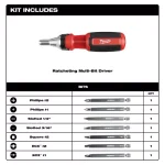 Milwaukee 9-in-1 ECX Drive Ratcheting Multi-Bit Screwdriver Set thumbnail 3